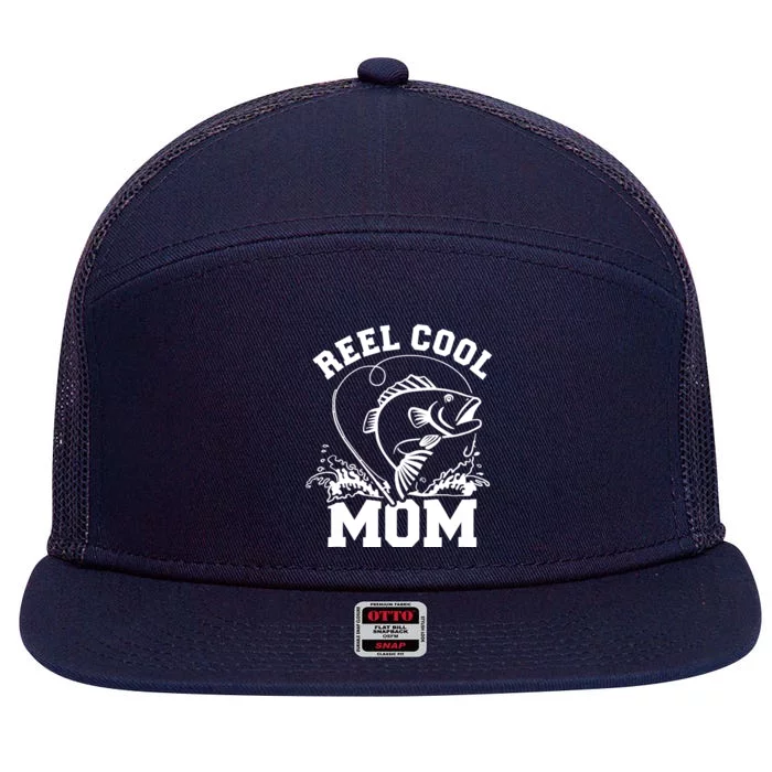 Fishing Reel cool mom 7 Panel Mesh Trucker Snapback Hat