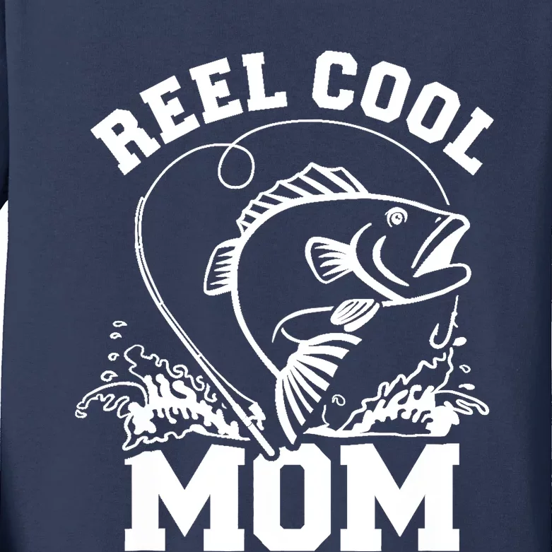 Fishing Reel cool mom Kids Long Sleeve Shirt