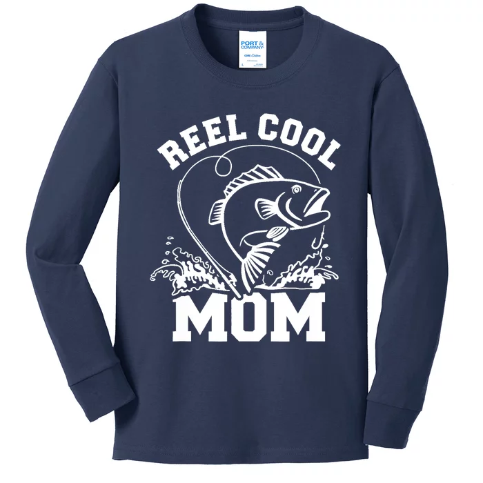 Fishing Reel cool mom Kids Long Sleeve Shirt