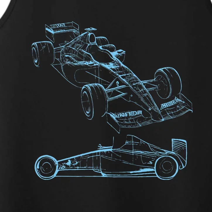 Formula Racing Car Silhouette Mechanic Car Guys Performance Tank