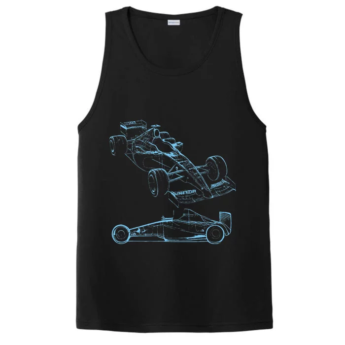 Formula Racing Car Silhouette Mechanic Car Guys Performance Tank