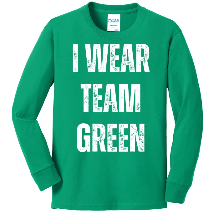 Formula Racing Car I Wear Team Green F1 Formula One Racing Car Kids Long Sleeve Shirt