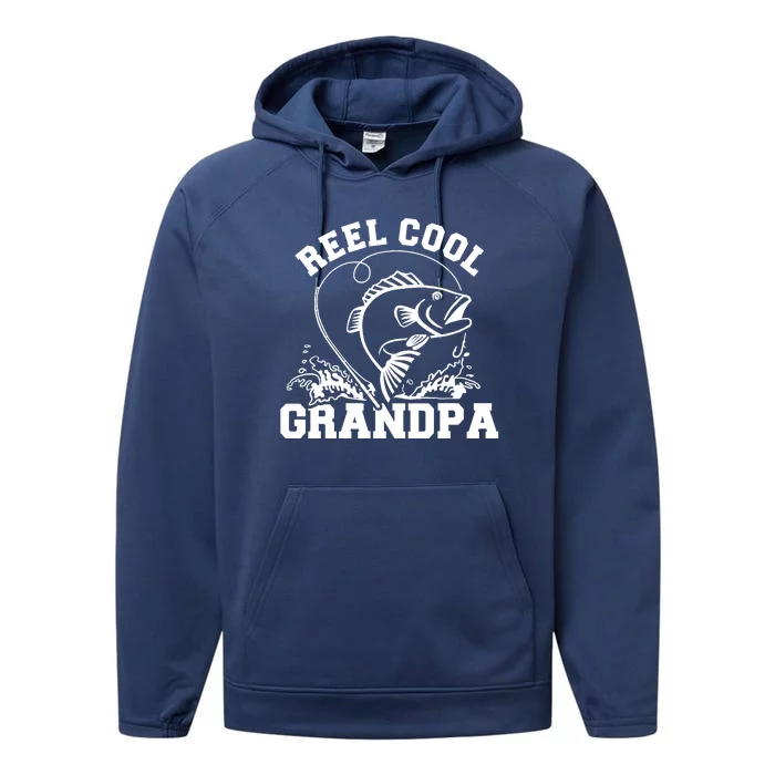 Fishing Reel cool grandpa Performance Fleece Hoodie