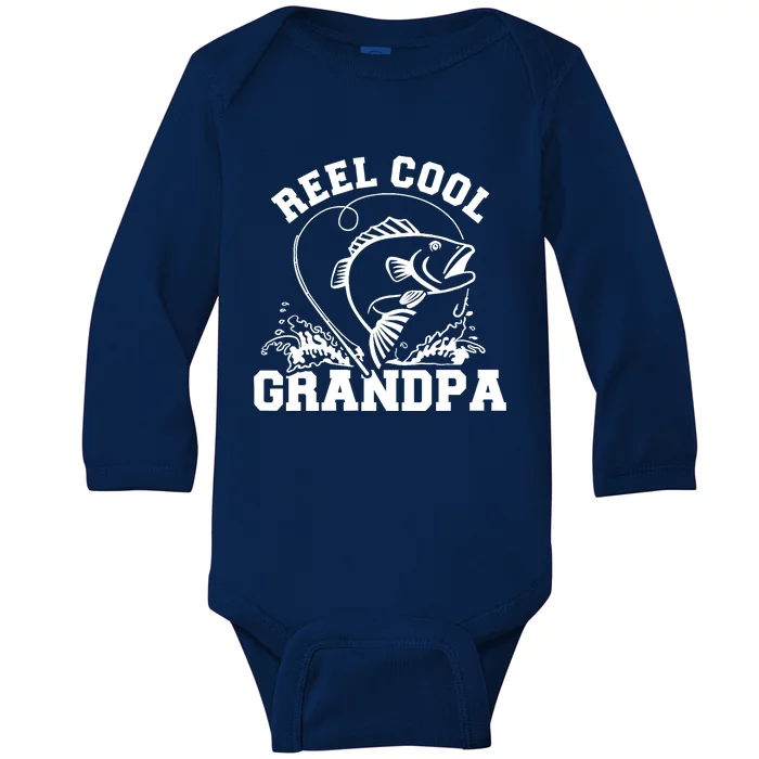 Fishing Reel cool grandpa Baby Long Sleeve Bodysuit