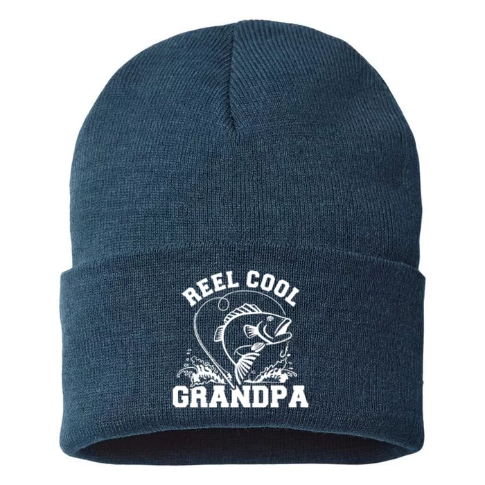 Fishing Reel cool grandpa Sustainable Knit Beanie