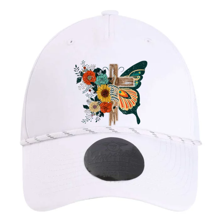 Faith Retro Cross Butterfly Religious Gifts Christian Women Performance The Dyno Cap