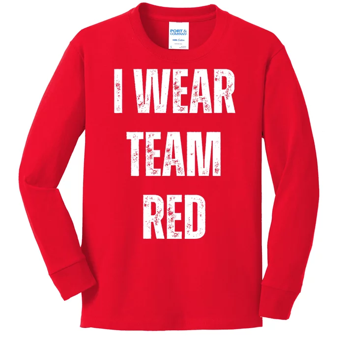 Formula Racing Car I Wear Team Red F1 Formula One Racing Car Kids Long Sleeve Shirt