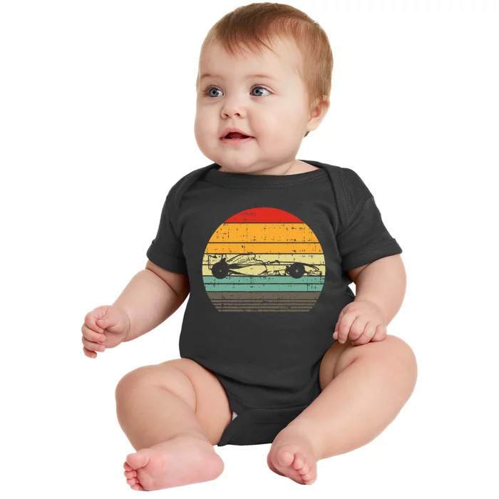 Formula Race Car Sunset Retro Driver Racing Fans Baby Bodysuit