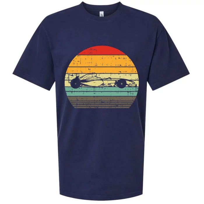 Formula Race Car Sunset Retro Driver Racing Fans Sueded Cloud Jersey T-Shirt