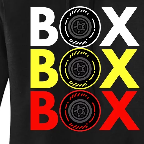 Formula Racing Car Box Box Box Radio Call To PitBox Car Race Women's Pullover Hoodie