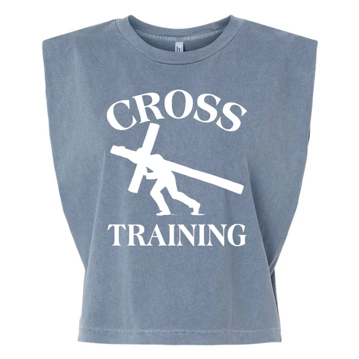 Funny Religous Cross Training Garment-Dyed Women's Muscle Tee