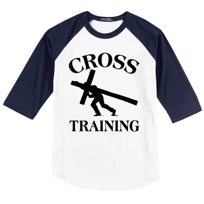 Funny Religous Cross Training Baseball Sleeve Shirt