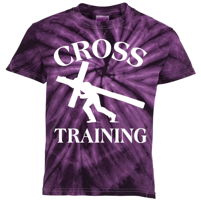 Funny Religous Cross Training Kids Tie-Dye T-Shirt