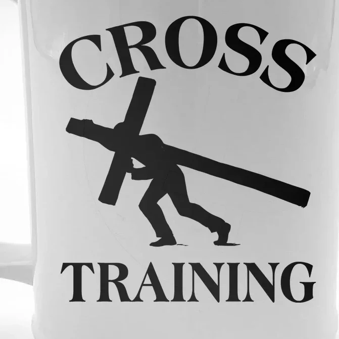 Funny Religous Cross Training Front & Back Beer Stein