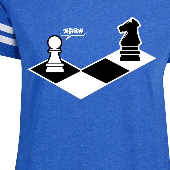 Funny Retro Chess Gift ChessPlayer Gift Enza Ladies Jersey Football T-Shirt