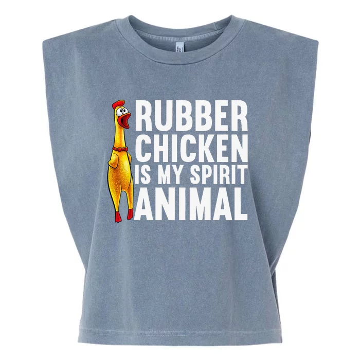 Funny Rubber Chicken For  Rubber Chicken Lover Garment-Dyed Women's Muscle Tee