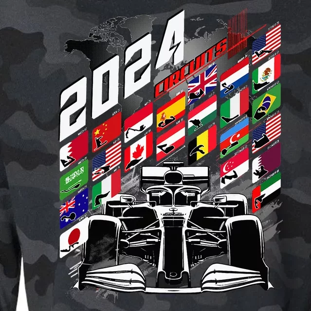 Formula Racing Circuit Schedule Gear 2024 Grand Prix Places Cropped Pullover Crew