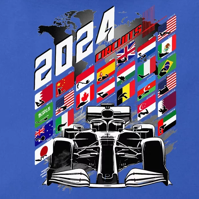 Formula Racing Circuit Schedule Gear 2024 Grand Prix Places Zip Tote Bag