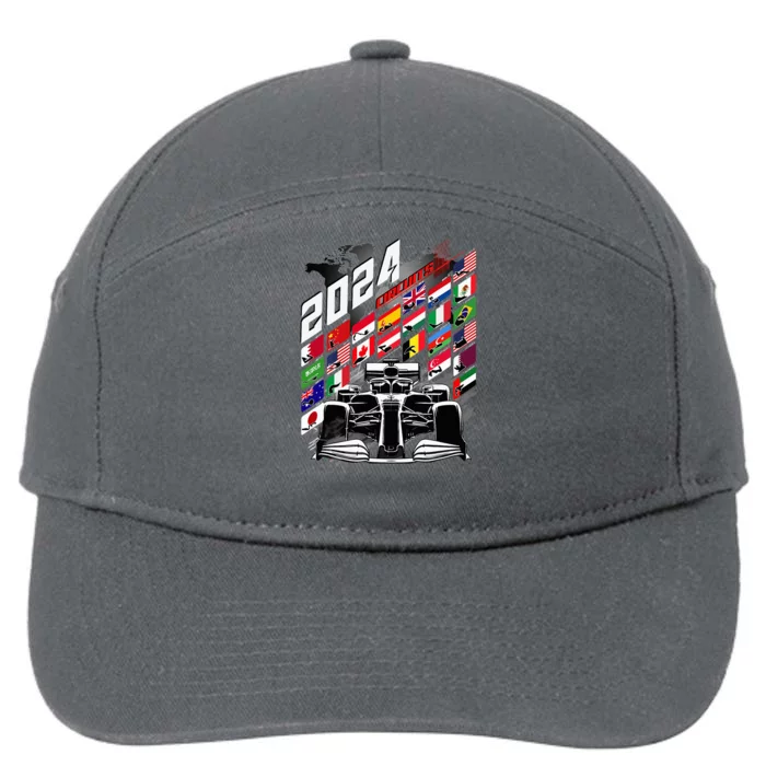 Formula Racing Circuit Schedule Gear 2024 Grand Prix Places 7-Panel Snapback Hat