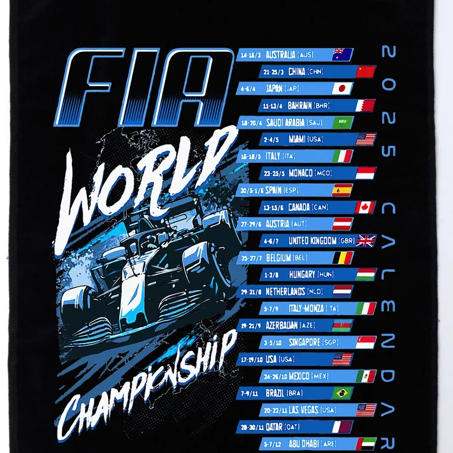 Formula Racing Circuit Schedule 2025 Grand Prix Places Fia Platinum Collection Golf Towel