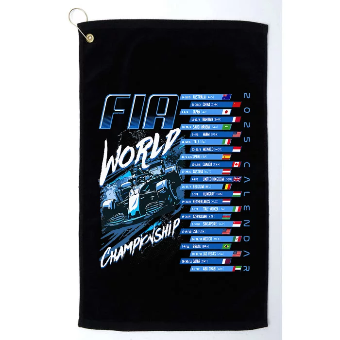 Formula Racing Circuit Schedule 2025 Grand Prix Places Fia Platinum Collection Golf Towel