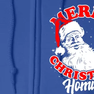 Funny Retro Christmas Homies Westside West Coast Hip Hop Gift Full Zip Hoodie