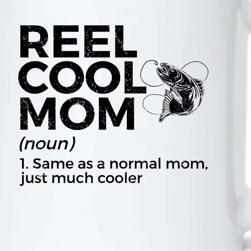 Funny Reel Cool Mom Definition Fishing Mom Gift Black Color Changing Mug