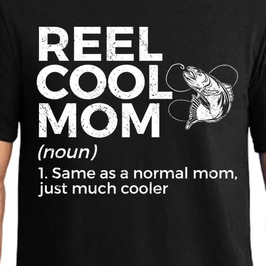 Funny Reel Cool Mom Definition Fishing Mom Gift Pajama Set