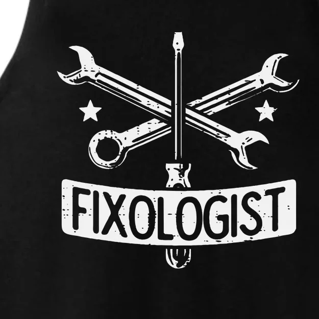 Fixologist Repair Car Technician Auto Mechanic Garage Ladies Tri-Blend Wicking Tank