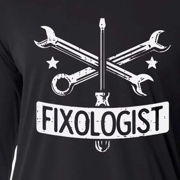 Fixologist Repair Car Technician Auto Mechanic Garage Cooling Performance Long Sleeve Crew