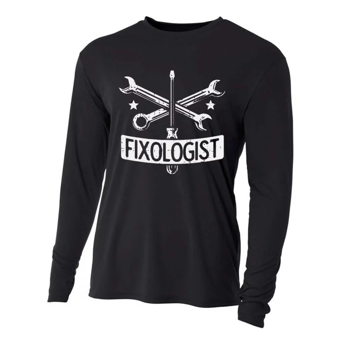 Fixologist Repair Car Technician Auto Mechanic Garage Cooling Performance Long Sleeve Crew