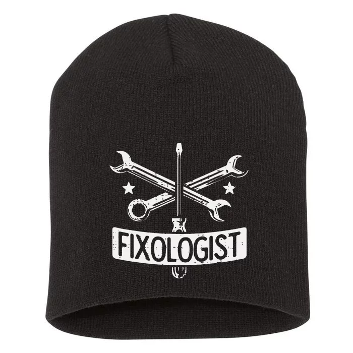 Fixologist Repair Car Technician Auto Mechanic Garage Short Acrylic Beanie