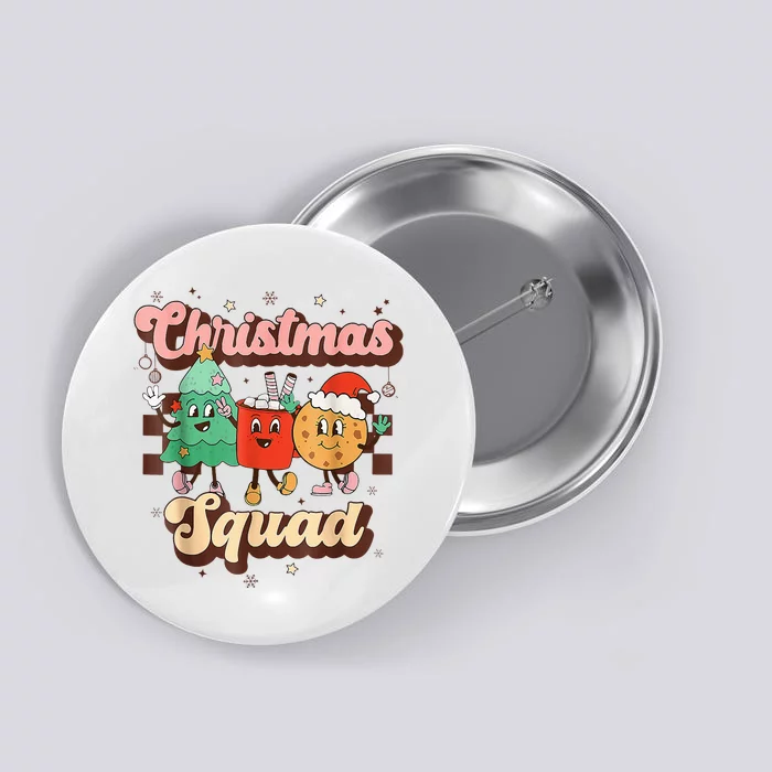 Festive Retro Christmas Pajamas Fun Family Gift Button