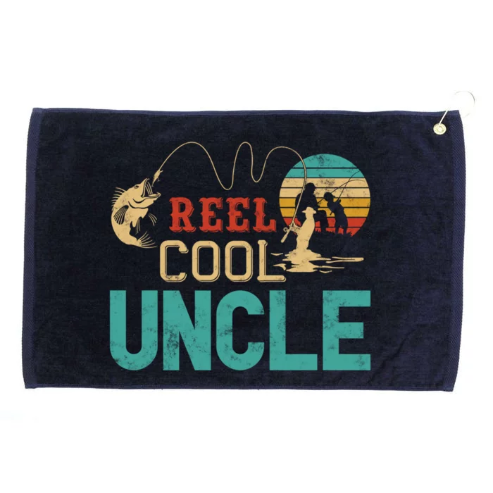 Fishing Reel Cool Uncle Father’S Day Gift Fisher Uncle Cool Gift Grommeted Golf Towel