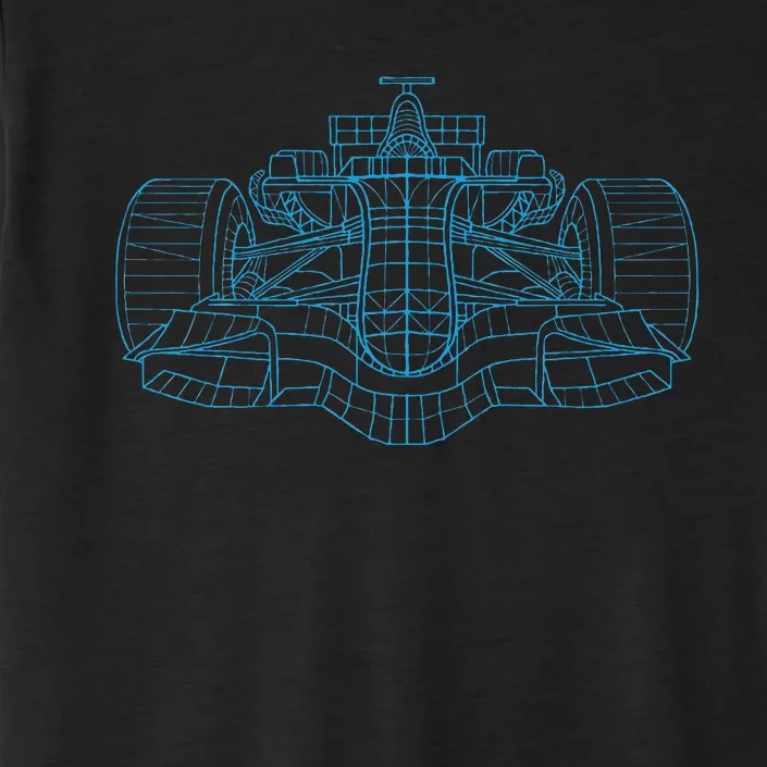 Formula Racing Car Drawing Racing Fan Mechanic Engineer ChromaSoft Performance T-Shirt