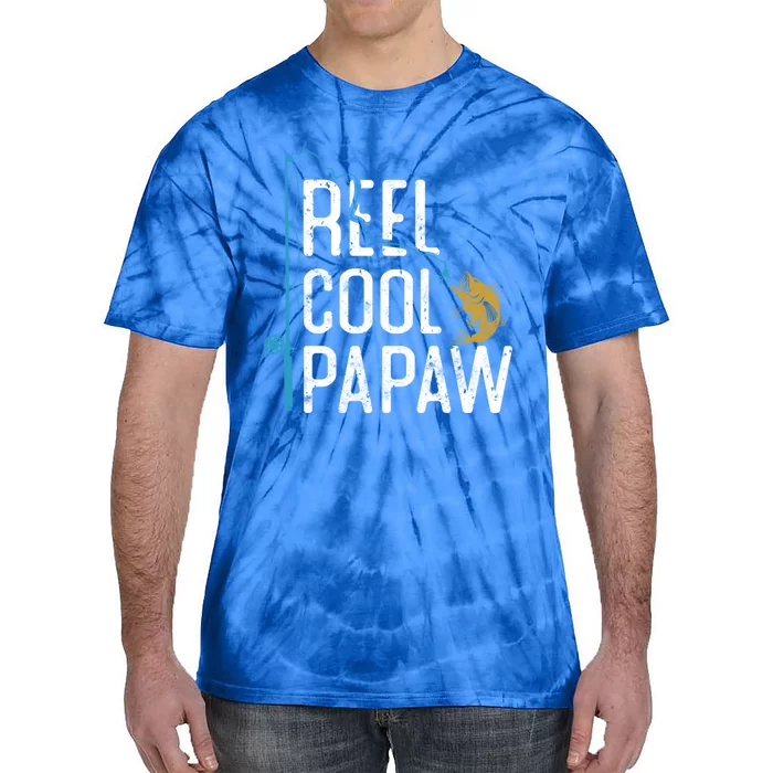 Fishing Reel Cool Papaw Father’S Day Gift Fisher Papaw Meaningful Gift Tie-Dye T-Shirt