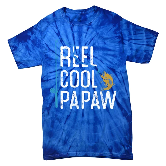 Fishing Reel Cool Papaw Father’S Day Gift Fisher Papaw Meaningful Gift Tie-Dye T-Shirt