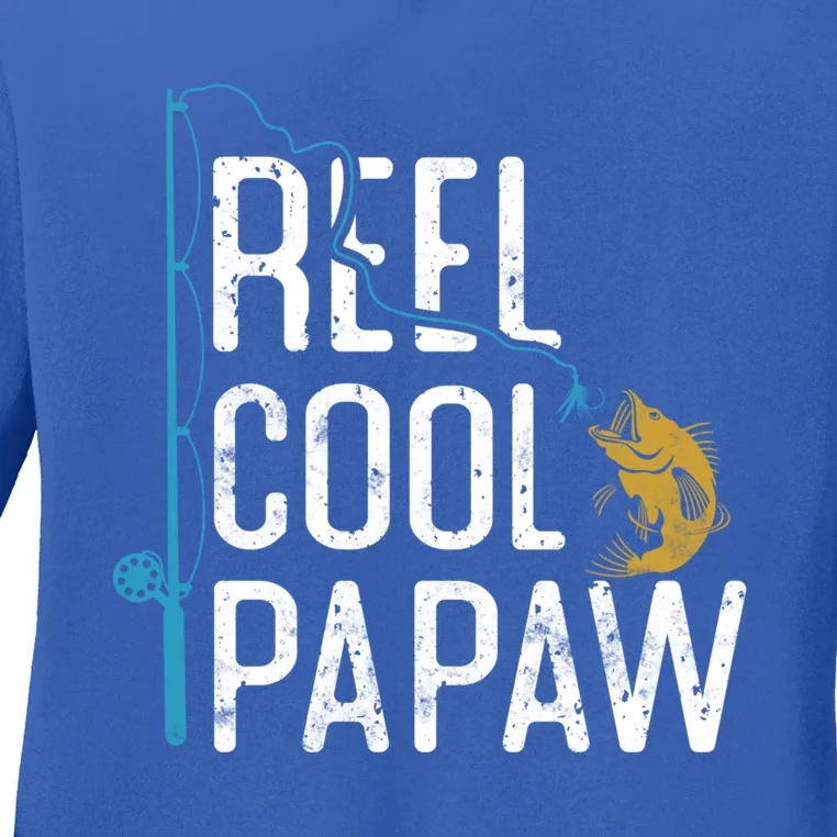 Fishing Reel Cool Papaw Father’S Day Gift Fisher Papaw Meaningful Gift Ladies Long Sleeve Shirt