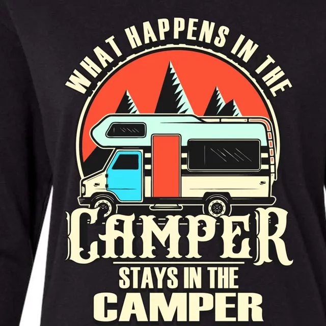 Funny Rv Camper Recreational Vehicle Van Life Camping Meaningful Gift Womens Cotton Relaxed Long Sleeve T-Shirt