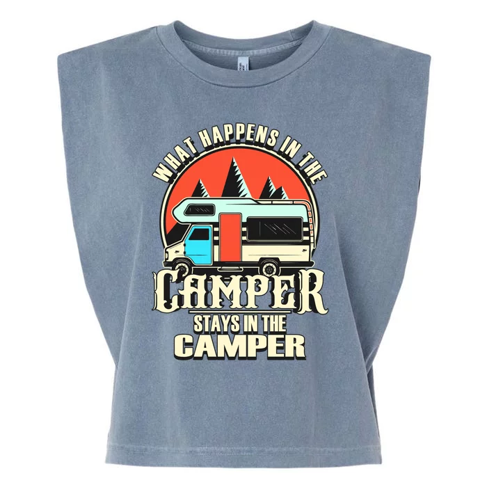 Funny Rv Camper Recreational Vehicle Van Life Camping Meaningful Gift Garment-Dyed Women's Muscle Tee