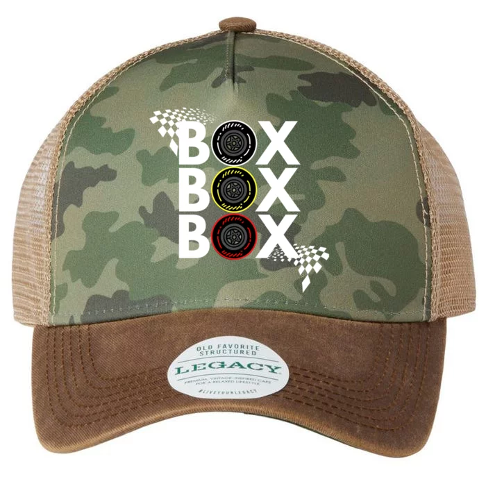 Formula Racing Car Box Box Box Radio Call To Pitbox Car Race Gift Legacy Tie Dye Trucker Hat