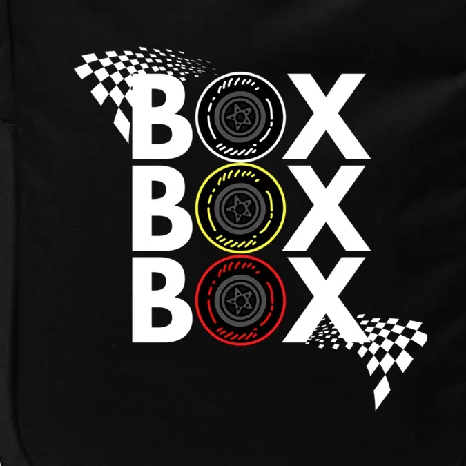 Formula Racing Car Box Box Box Radio Call To Pitbox Car Race Gift Impact Tech Backpack