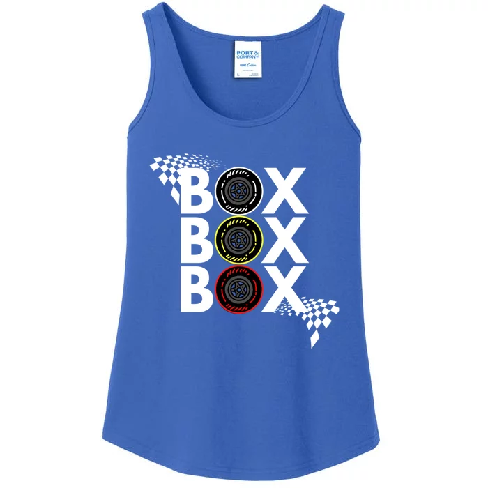 Formula Racing Car Box Box Box Radio Call To Pitbox Car Race Gift Ladies Essential Tank