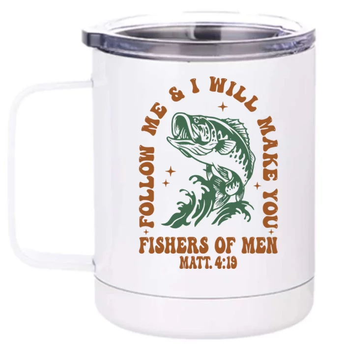 Fishers Retro Christian Bible Christian Dad Front & Back 12oz Stainless Steel Tumbler Cup