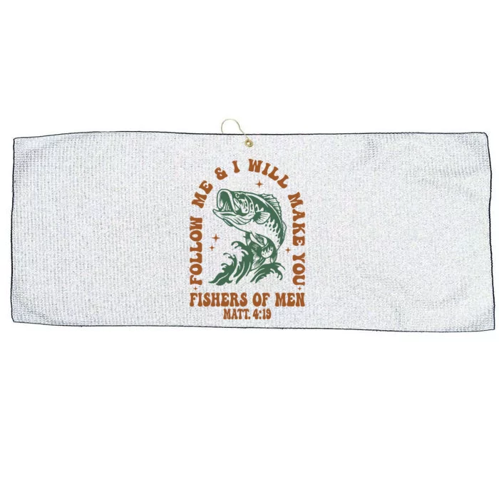 Fishers Retro Christian Bible Christian Dad Large Microfiber Waffle Golf Towel