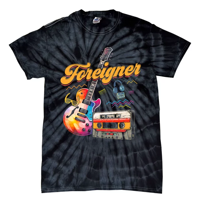 F.O.R.E.I.G.N.E.R Retro Cassette 90s Rock Music Old Fashion Tie-Dye T-Shirt