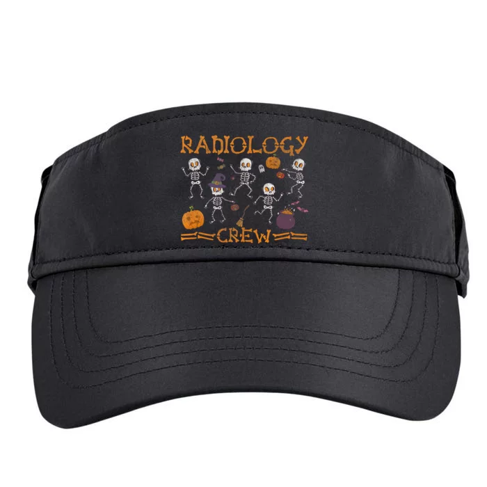 Funny Radiology Crew Dancing Skeleton Pumpkin Halloween Adult Drive Performance Visor