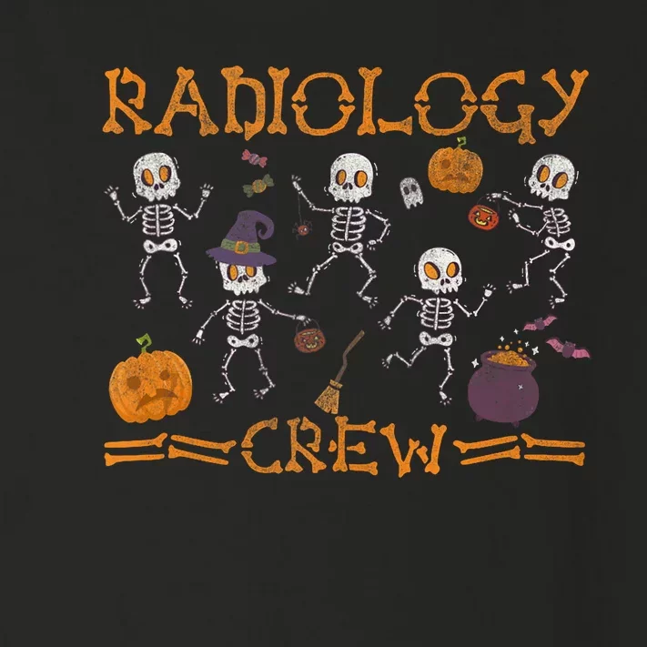 Funny Radiology Crew Dancing Skeleton Pumpkin Halloween Toddler Long Sleeve Shirt