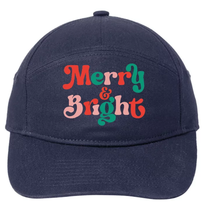 Festive Retro Christmas Decorations 7-Panel Snapback Hat