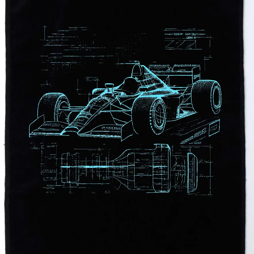 Formula Racing Car Silhouette Mechanic Car Guys Platinum Collection Golf Towel